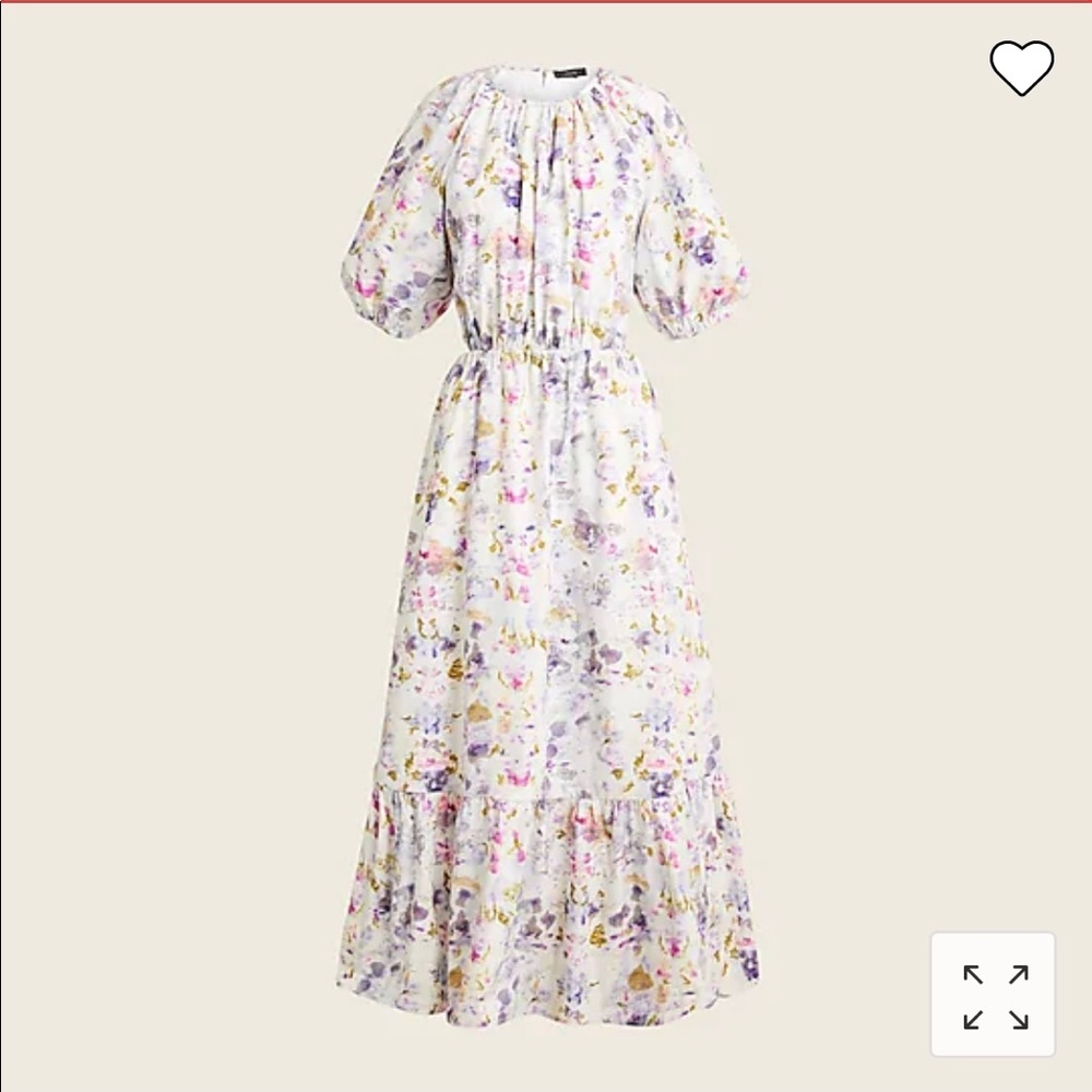 Flora Obscura X J.Crew side cutout dress kaleidoscope floral, size 14